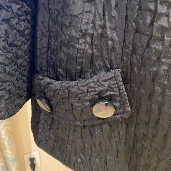 Mac & jac Black Sparkling Beads Bolero Holiday Party Lightweight Jacket- Sz-L - Picture 9 of 15